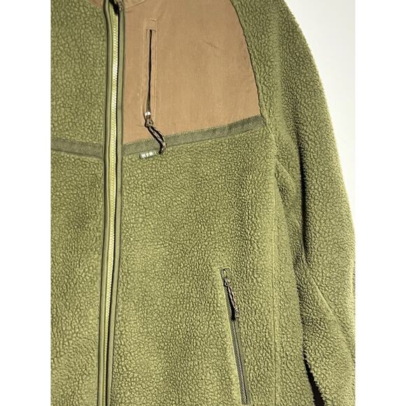 Howler Brothers Bros Men's EUC Olivetree Green Crozet Fleece Full Zip Jacket M - Picture 4 of 10